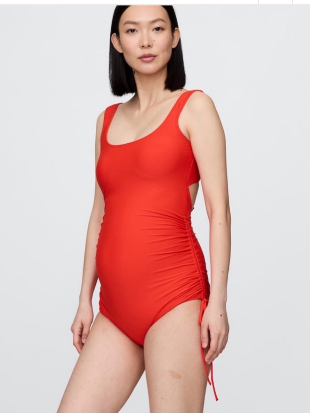 NWT GAP Maternity Red Scoop Maternity One-Piece Swimsuit